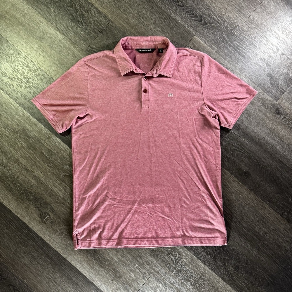 Travis Mathew Men's Red L Golf Polo